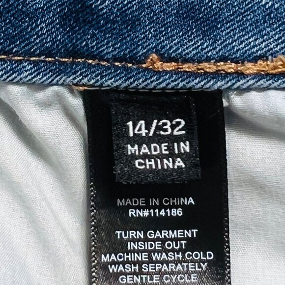 FRYE Women's Stretch High Rise Slim Leg Regular Fit Blue Denim Jeans Size 14/32 - Picture 6 of 11